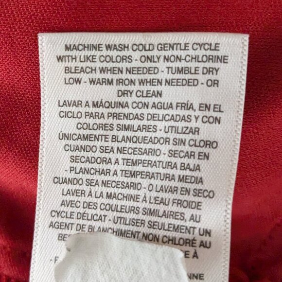 JESSICA SIMPSON Red & Blue Floral Long Sleeve Pullover Top; Size 2X - Picture 6 of 6